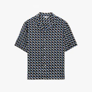 ZARA SHIRT WITH GEOMETRIC PRINT BLUE/YELLOW SIZE M 4486/970/800